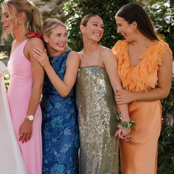 LoveShackFancy orange silk feather dress - Picture 5 of 5